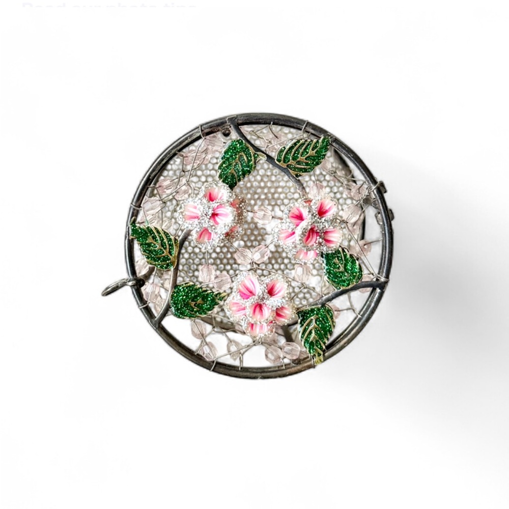 Vintage Whimsical Floral Engagement Trinket Box  Fairycore Romantic coquette